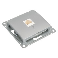 Телефонная розетка Systeme Electric Glossa Алюминий RJ11 SE GSL000381T