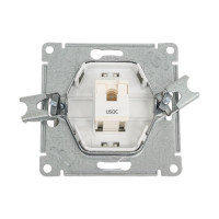Телефонная розетка Systeme Electric Glossa Алюминий RJ11 SE GSL000381T