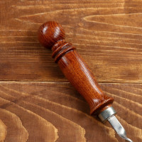 Узбекский шампур для шашлыка с деревянной ручкой и узором СИМАЛЕНД 40 см 3815912