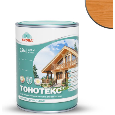 Защитно-декоративный состав для дерева KRONA Тонотекс (орегон; 0,9 л) 66332707
