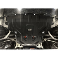 Защита картера Автоброня для BMW X3 F25/X4 F26, штампованная, сталь 1.8 мм, с крепежом, 111.00506.1