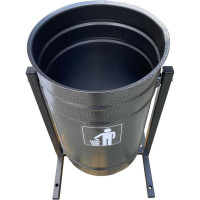 Урна ПК ОТК металлическая «Космос 19 л» цвет антик серебро УК6СБ