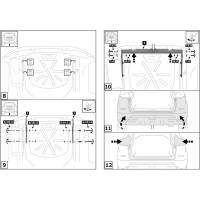 Фаркоп разборный для Lada Xray 2015-н.в., Xray Cross 2018-н.в., шар A, 1100/75 кг BERG F.6015.002