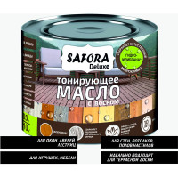 Масло для дерева SAFORA тонирующее, с воском, сосна, 0.5 л МД500/3
