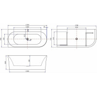 Акриловая ванна ALLEN BRAU Priority 1700x780 Gloss White 139778B-GW 00287091