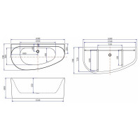 Акриловая ванна ALLEN BRAU Priority 1600x780 Gloss White 138678A-GW 00287093