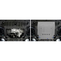 Защита картера + КПП + комплект крепежа Rival для Hyundai Creta 2021-, алюминий 333.2392.1