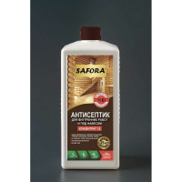 Антисептик для дерева для внутренних работ SAFORA (концентрат 1:5), 1 литр АН02