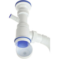 Сифон VIRPLAST 1.1/2 "МИНИ Элит"с нерж.чашкой Ø63 мм, с отв.дляст.м и гофрой 40/50 L800мм арт. 30980679