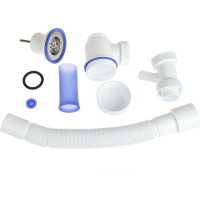 Сифон VIRPLAST 1.1/2 "МИНИ Элит"с нерж.чашкой Ø63 мм, с отв.дляст.м и гофрой 40/50 L800мм арт. 30980679
