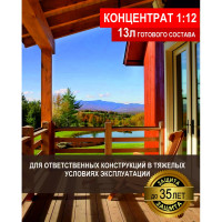 Невымываемый антисептик для дерева SAFORA (концентрат 1:12; 1 литр) АН08