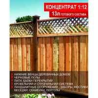 Невымываемый антисептик для дерева SAFORA (концентрат 1:12; 1 литр) АН08