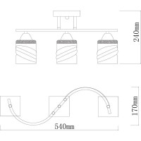 Люстра De City Тетро 3-60W E27 220 V 673016903