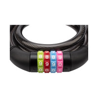 Тросовый кодовый замок для велосипедов и колясок Четыре сезона 100 см, черный 79-0206