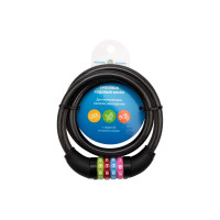 Тросовый кодовый замок для велосипедов и колясок Четыре сезона 100 см, черный 79-0206