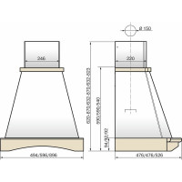 Кухонная вытяжка ELIKOR Ротонда 90П-1000-П3Д_бежевый/дуб неокр 943816
