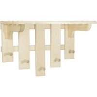 Полка-вешалка Банная линия Треугольник 5-ти рожковая, 50x33x24 см, липа 12-480