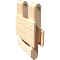 Раскладной табурет Банная линия 40x51x9 см, липа 12-793