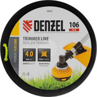 Леска FLEX CORD витой квадрат 4 мм, 106 м, на DIN катушке для триммера Denzel 96803