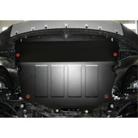 Защита картера + комплект крепежа АвтоБроня Сталь Chery Tiggo 7 2019-2020 V - 1 5 2 0/ 111.00919.1