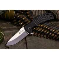 Складной нож Kizlyar Supreme Bloke X cталь N690, StoneWash, рукоять из G10 4650065050685