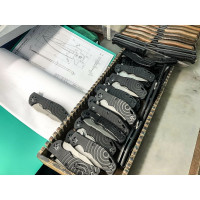 Складной нож Kizlyar Supreme Bloke X cталь N690, StoneWash, рукоять из G10 4650065050685