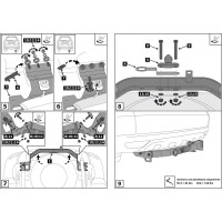 Фаркоп для Mitsubishi Pajero Sport II, III поколение 2008-2020, шар F, 2000/75 кг, BERG F.4015.002