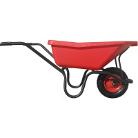Строительная, одноколесная тачка Variant, с ЦВЕТНЫМ ПЛАСТИКОВЫМ корытом, колесо 4.80/4.00-8, 120 л. 11120ЗПК 12120ЗПК