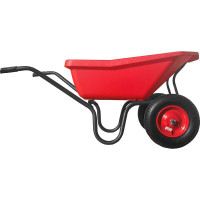 Строительная, двухколесная тачка Variant с ЦВЕТНЫМ ПЛАСТИКОВЫМ корытом, 2 колеса 4.80/4.00-8, 120 л. 12120ЗПК 11120ЗПК
