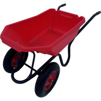 Строительная, двухколесная тачка Variant с ЦВЕТНЫМ ПЛАСТИКОВЫМ корытом, 2 колеса 4.80/4.00-8, 120 л. 12120ЗПК 11120ЗПК