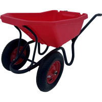 Строительная, двухколесная тачка Variant с ЦВЕТНЫМ ПЛАСТИКОВЫМ корытом, 2 колеса 4.80/4.00-8, 120 л. 12120ЗПК 11120ЗПК
