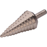 Ступенчатое сверло 6-38 мм, HSS, хв. 10 мм Bucovice Tools 641030