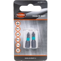 Биты PH1x25мм S2 2 шт. AV Steel AV-881121