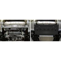 Защита радиатора Mitsubishi Pajero III, IV 1999-2006 2006-2011 2011-, st 2mm АвтоБроня 111.04012.1