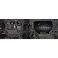 ЗК+КПП для Peugeot 307 2001-2008, сталь 2 мм, крепеж в комплекте АвтоБроня 111.04304.1