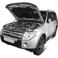 Газовые упоры капота для Mitsubishi Pajero IV 2006-2022, 2 шт АвтоУпор UMIPAJ012