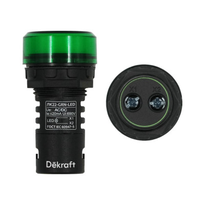 Коммутационная лампа DEKraft ЛК22, ADDS, 24 В, IP54 25065DEK