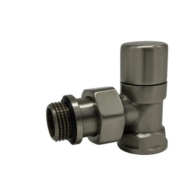 Угловой запорный клапан SR Rubinetterie серия "Ovus" 1/2", цвет матовый никель 0453-1500NS00