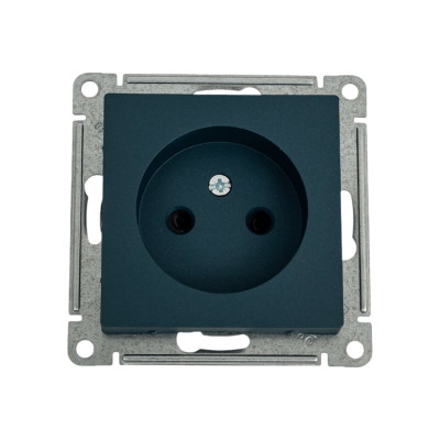 Розетка Systeme Electric Atlasdesign без заземления, со шторками, 16а, механизм, изумруд ATN000849