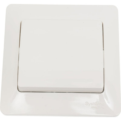 1-клавишный выключатель в сборе Systeme Electric Glossa сх.1, 10ax, молочный GSL000912
