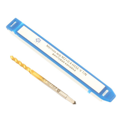 Метчик TLX М 2,0 0,4 м/р.HSSЕ-V GV3 винтовая канавка, покрытие TiN ISO 529 74567