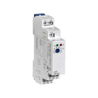 Реле контроля фаз ONI ORF-08D 3 фазы, 2 контакта, 220-460В AC ORF-08D-220-460VAC