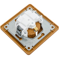 Розетка Systeme Electric GLOSSA с заземлением, 16А, ДЕРЕВО ДУБ GSL000542