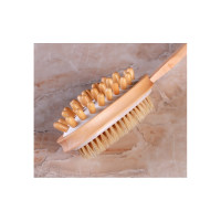 Натуральная гладкая массажная щётка с ручкой Добропаровъ 3259302