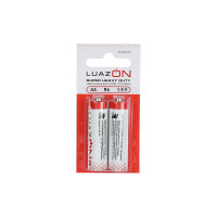 Солевая батарейка Luazon Super Heavy Duty, АА, R6, блистер, 2 штуки 3005542