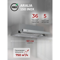 Кухонная вытяжка встраиваемая MBS ARALIA 150 INOX 6004