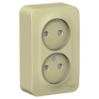 Розетка Systeme Electric Blanca о/у, двойная, без заземления, со шт., изол.пл., 16а, 250в, бежевый BLNRA001217