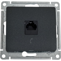 Телефонная розетка Systeme Electric Glossa rj11, антрацит GSL000781T