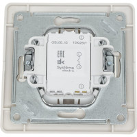 1-клавишный выключатель в сборе Systeme Electric Glossa сх.1, 10ax, молочный GSL000912