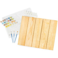 Картина ФРЕЯ Закат над морем PKW-1 66 по номерам, на деревянной основе,  40x50 см 563402